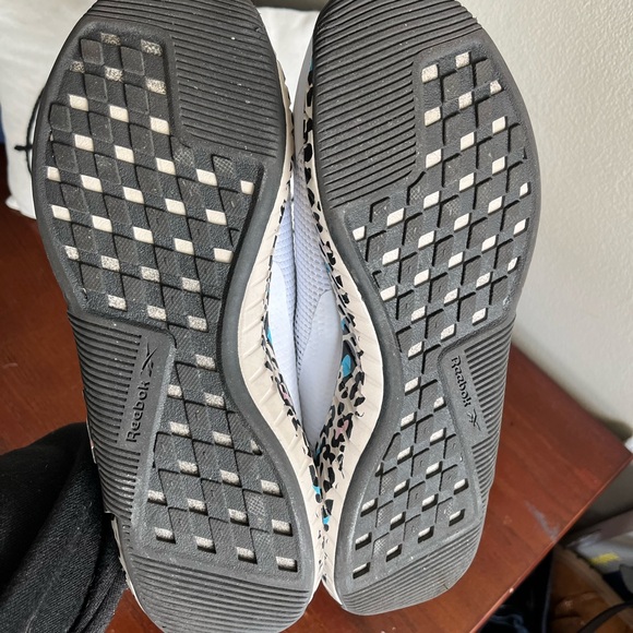 Reebok White Sneakers with Leopard Print Sole - Picture 6 of 6